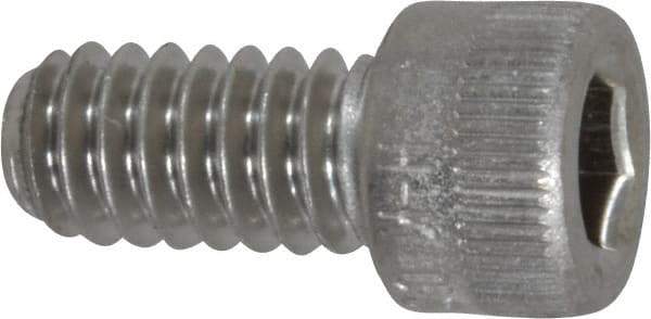 Holo-Krome - 1/4-20 UNC Hex Socket Drive, Socket Cap Screw - Grade 18-8 Stainless Steel, Passivated Finish, Fully Threaded, 1/2" Length Under Head - Apex Tool & Supply