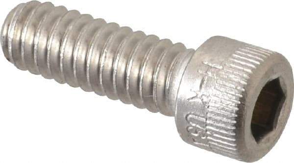 Holo-Krome - 1/4-20 UNC Hex Socket Drive, Socket Cap Screw - Grade 18-8 Stainless Steel, Passivated Finish, Fully Threaded, 3/4" Length Under Head - Apex Tool & Supply