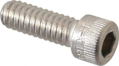 Holo-Krome - 1/4-20 UNC Hex Socket Drive, Socket Cap Screw - Grade 18-8 Stainless Steel, Passivated Finish, Fully Threaded, 3/4" Length Under Head - Apex Tool & Supply