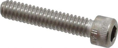 Holo-Krome - 1/4-20 UNC Hex Socket Drive, Socket Cap Screw - Grade 18-8 Stainless Steel, Passivated Finish, Fully Threaded, 1-1/4" Length Under Head - Apex Tool & Supply
