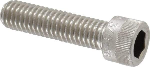 Holo-Krome - 3/8-16 UNC Hex Socket Drive, Socket Cap Screw - Grade 18-8 Stainless Steel, Passivated Finish, Fully Threaded, 1-1/2" Length Under Head - Apex Tool & Supply