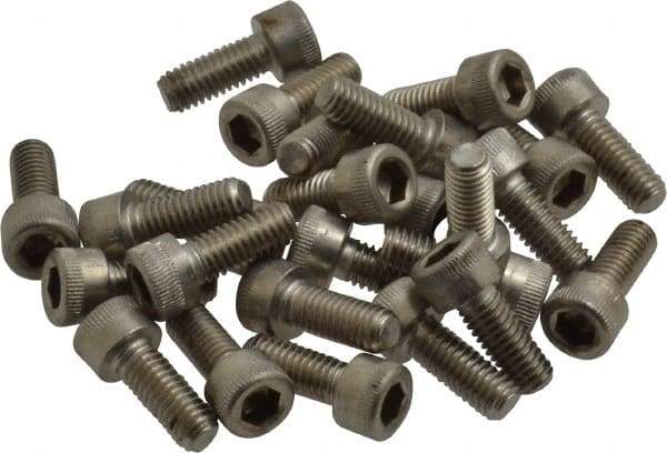 Holo-Krome - #10-32 UNF Hex Socket Drive, Socket Cap Screw - Grade 18-8 Stainless Steel, Passivated Finish, Fully Threaded, 1/2" Length Under Head - Apex Tool & Supply