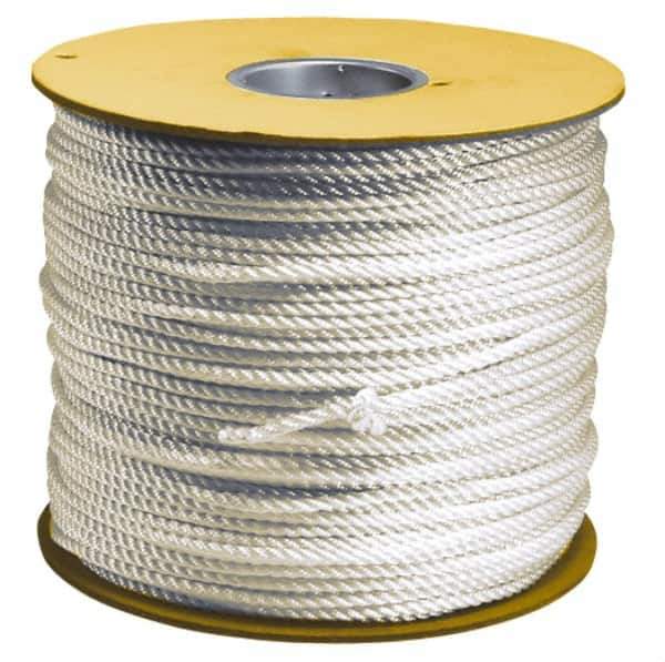 Value Collection - 200' Max Length Nylon Solid Braid Rope - 1/4" Diam, 135 Lb Capacity - Apex Tool & Supply