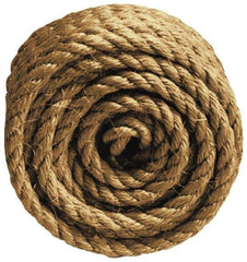 Value Collection - 100' Max Length Sisal Twisted Rope - 1/4" Diam, 48 Lb Capacity - Apex Tool & Supply