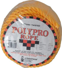 Value Collection - 100' Max Length Polypropylene Coilettes - 3/8" Diam, 2,240 Lb Capacity - Apex Tool & Supply