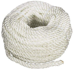 Value Collection - 100' Max Length Nylon Twisted Rope - 3/8" Diam, 278 Lb Capacity - Apex Tool & Supply