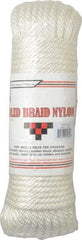 Value Collection - 100' Max Length Nylon Braided Cord - 3/8" Diam, 2,500 Lb Capacity - Apex Tool & Supply