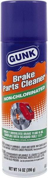 Gunk - Nonchlorinated Brake Parts Cleaner - 14 oz Aerosol Can - Apex Tool & Supply