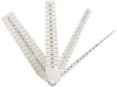 SPI - 1/16 to 1-1/16 Inch Measurement, 4 Leaf Taper Gage - 5-1/4 Inch Long x 1 Inch Wide, 1/64 Inch Graduation - Apex Tool & Supply