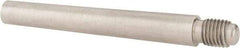 Value Collection - Size 6, 0.339" Large End Diam, Passivated Stainless Steel 5/16-24 Threaded Taper Pin - Grade 303, 18-8, 2-1/2 Pin Length - Apex Tool & Supply