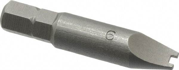 Value Collection - #6 Spanner Screwdriver Bit - 1-1/2" OAL - Apex Tool & Supply