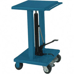 Wesco Industrial Products - 500 Lb Capacity Manual Hydraulic Post Lift Table - 30-1/2" to 47-1/2" Lift Height, 18" Platform Length x 18" Platform Width - Apex Tool & Supply