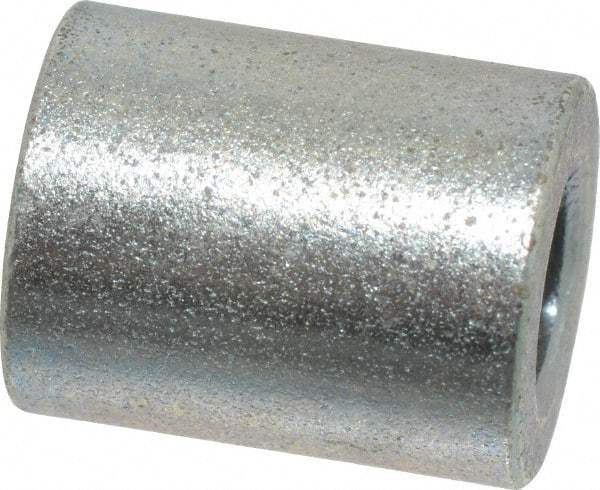 Electro Hardware - 0.257" ID x 1/2" OD, 1/4 Screw, Grade 2 Steel Female Unthreaded Circuit Board Spacer - Round Body, Zinc-Plated Finish, 5/8" OAL - Apex Tool & Supply