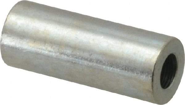 Electro Hardware - 0.257" ID x 1/2" OD, 1/4 Screw, Grade 2 Steel Female Unthreaded Circuit Board Spacer - Round Body, Zinc-Plated Finish, 1-1/4" OAL - Apex Tool & Supply