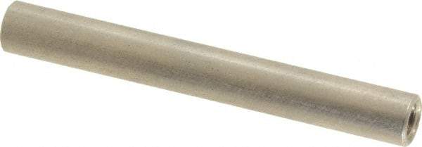 Electro Hardware - #10-32, 2" OAL, 1/4" Across Flats, Stainless Steel Round Fully Threaded Female Circuit Board Standoffs - 1" Thread Depth, 2" Body Length, Bright Finish - Apex Tool & Supply