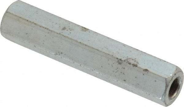 Electro Hardware - #6-32, 1-1/4" OAL, 1/4" Across Flats, Steel Hex Female Circuit Board Standoffs - 1-1/4" Body Length, Zinc-Plated Clear Chromate Finish - Apex Tool & Supply