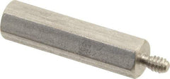 Electro Hardware - #4-40, 1-3/16" OAL, 1/4" Across Flats, Stainless Steel Hex Male/Female Circuit Board Standoffs - 1/4" Thread Depth, 1" Body Length, Bright Finish - Apex Tool & Supply