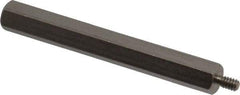 Electro Hardware - #4-40, 2-3/16" OAL, 1/4" Across Flats, Stainless Steel Hex Male/Female Circuit Board Standoffs - 1/4" Thread Depth, 2" Body Length, Bright Finish - Apex Tool & Supply