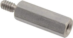 Electro Hardware - #6-32, 1" OAL, 1/4" Across Flats, Stainless Steel Hex Male/Female Circuit Board Standoffs - 3/8" Thread Depth, 3/4" Body Length, Bright Finish - Apex Tool & Supply
