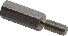 Electro Hardware - #8-32, 1" OAL, 1/4" Across Flats, Stainless Steel Hex Male/Female Circuit Board Standoffs - 7/16" Thread Depth, 5/8" Body Length, Bright Finish - Apex Tool & Supply