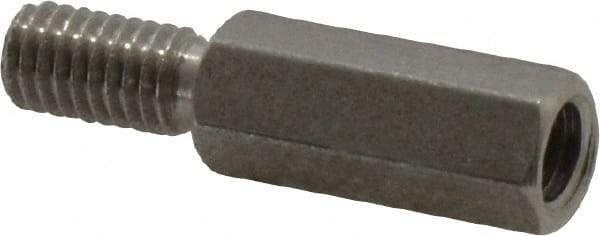 Electro Hardware - #10-32, 1" OAL, 1/4" Across Flats, Stainless Steel Hex Male/Female Circuit Board Standoffs - 1/2" Thread Depth, 5/8" Body Length, Bright Finish - Apex Tool & Supply