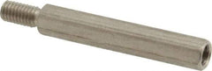 Electro Hardware - #10-32, 1-7/8" OAL, 1/4" Across Flats, Stainless Steel Hex Male/Female Circuit Board Standoffs - 1/2" Thread Depth, 1-1/2" Body Length, Bright Finish - Apex Tool & Supply