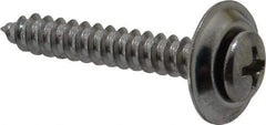 Value Collection - #10 Sems Oval Head Phillips Sheet Metal Screw - Steel, 1-1/4" OAL, Grade 2 - Apex Tool & Supply