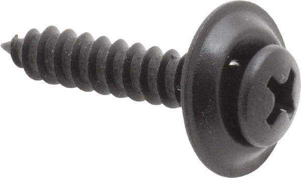 Value Collection - #10 Sems Oval Head Phillips Sheet Metal Screw - Steel, 1" OAL, Grade 2 - Apex Tool & Supply