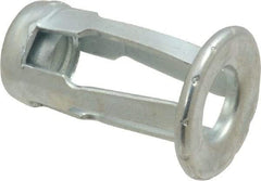 Au-Ve-Co Products - 1/4-20 UNC Thread, Zinc Plated, Steel, Screwdriver Installed Rivet Nut - 3/16 to 3/8" Grip, 5/8" Flange Diam, 0.919" Long - Apex Tool & Supply