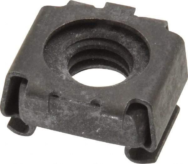Value Collection - 5/16-18 Screw, 0.023 to 1/16" Thick, Spring Steel Cage Nut - 1/2" Center Edge, Black Phosphate Finish - Apex Tool & Supply