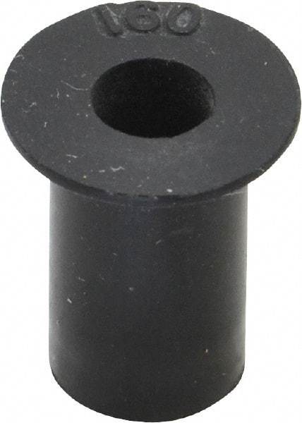 Au-Ve-Co Products - #10-32, 0.562" Diam x 0.04" Thick Flange, Rubber Insulated Rivet Nut - UNF Thread, Neoprene, 5/8" Long x 0.377" Body Diam, 0.665" OAL - Apex Tool & Supply