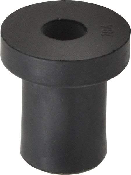 Au-Ve-Co Products - 1/4-20, 0.74" Diam x 0.187" Thick Flange, Rubber Insulated Rivet Nut - UNC Thread, Neoprene, 0.642" Long x 1/2" Body Diam, 0.829" OAL - Apex Tool & Supply