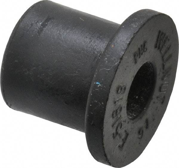 Au-Ve-Co Products - 5/16-18, 7/8" Diam x 1/8" Thick Flange, Rubber Insulated Rivet Nut - UNC Thread, Neoprene, 0.6" Long x 0.62" Body Diam, 0.725" OAL - Apex Tool & Supply