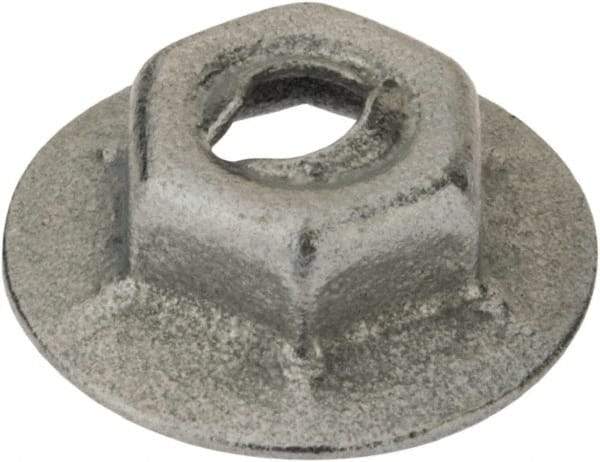 Value Collection - 1/8" Hole Diam, 17/32" OD, 5/16" Width Across Flats Washer Lock Nut - Zinc-Plated Spring Steel, For Use with Non Threaded Fasteners - Apex Tool & Supply