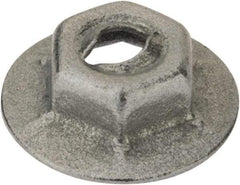 Value Collection - 1/8" Hole Diam, 17/32" OD, 5/16" Width Across Flats Washer Lock Nut - Zinc-Plated Spring Steel, For Use with Non Threaded Fasteners - Apex Tool & Supply
