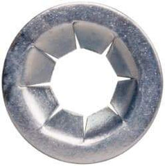 Value Collection - 7/16" OD, Spring Steel Push Nut - Zinc-Plated, 3/16" Shaft Diam - Apex Tool & Supply