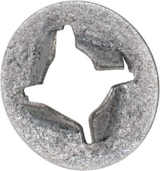 Au-Ve-Co Products - M5x0.80 Screw, 11mm OD, Spring Steel Push Nut - Zinc-Plated - Apex Tool & Supply