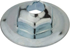 Value Collection - #12-24, 3/4" OD, 3/8" Width Across Flats Washer Lock Nut - Zinc-Plated Spring Steel, For Use with Threaded Fasteners - Apex Tool & Supply