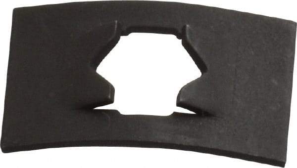 Value Collection - 3/8" Long x 5/8" Wide, Rectangular Speed Nut - 3/16" Hole Diam, Spring Steel, Black Phosphate Finish, For Nonthreaded Fasteners - Apex Tool & Supply