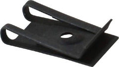 Au-Ve-Co Products - #8 Screw, 0.025 to 0.15" Thick, Spring Steel Standard U Nut - 5/8" Center Edge, Black Phosphate Finish - Apex Tool & Supply