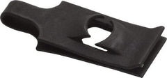 Value Collection - #10-24 Screw, 0.045 to 1/16" Thick, Spring Steel Standard U Nut - 9/16" Center Edge, Black Phosphate Finish - Apex Tool & Supply