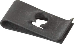 Au-Ve-Co Products - 1/4-20 Screw, 0.064 to 1/8" Thick, Spring Steel Standard U Nut - 9/16" Center Edge, Black Phosphate Finish - Apex Tool & Supply