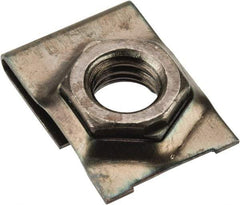 Value Collection - 3/8-16 Screw, 0.05 to 0.09" Thick, Spring Steel J Nut Retainer - 9/16" Center Edge, Black Phosphate Finish - Apex Tool & Supply