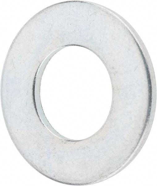 Value Collection - 3/8" Screw, Steel SAE Flat Washer - 13/32" ID x 13/16" OD, 1/16" Thick, Zinc-Plated Finish - Apex Tool & Supply
