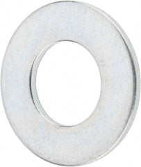 Value Collection - 3/8" Screw, Steel SAE Flat Washer - 13/32" ID x 13/16" OD, 1/16" Thick, Zinc-Plated Finish - Apex Tool & Supply