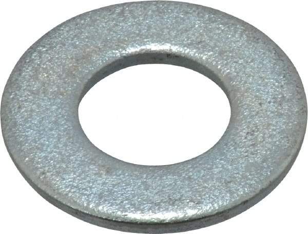 Value Collection - 1/2" Screw, Steel SAE Flat Washer - 17/32" ID x 1-1/16" OD, 3/32" Thick, Zinc-Plated Finish - Apex Tool & Supply