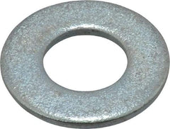 Value Collection - 1/2" Screw, Steel SAE Flat Washer - 17/32" ID x 1-1/16" OD, 3/32" Thick, Zinc-Plated Finish - Apex Tool & Supply