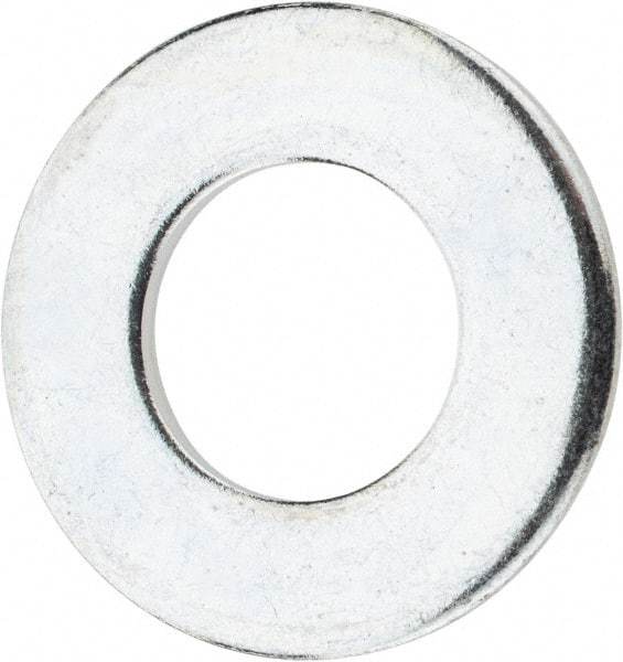 Value Collection - 9/16" Screw, Steel SAE Flat Washer - 19/32" ID x 1-3/16" OD, 3/32" Thick, Zinc-Plated Finish - Apex Tool & Supply