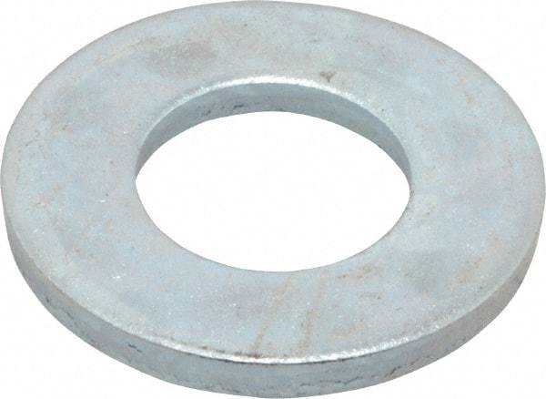 Value Collection - 5/8" Screw, Steel SAE Flat Washer - 21/32" ID x 1-5/16" OD, 3/32" Thick, Zinc-Plated Finish - Apex Tool & Supply