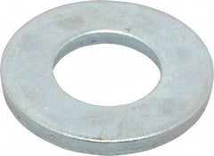 Value Collection - 5/8" Screw, Steel SAE Flat Washer - 21/32" ID x 1-5/16" OD, 3/32" Thick, Zinc-Plated Finish - Apex Tool & Supply